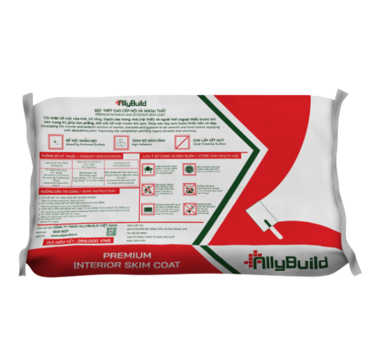 BỘT TRÉT NỘI THẤT BAO 40KG