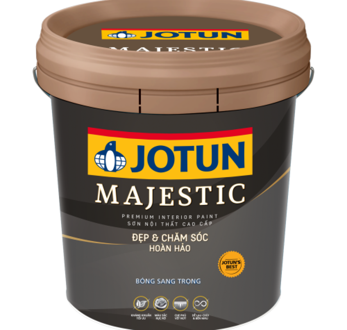 Sơn nội thất Jotun Majestic đẹp và chăm sóc hoàn hảo bóng