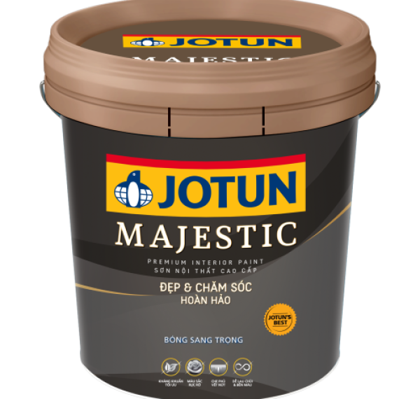 Sơn nội thất Jotun Majestic đẹp và chăm sóc hoàn hảo bóng